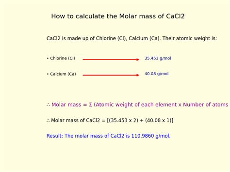 Cacl2 Molar Mass