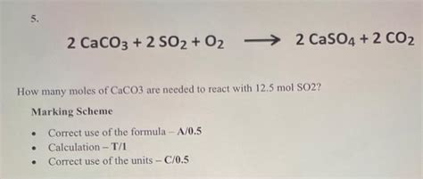 Caco3 So2 O2