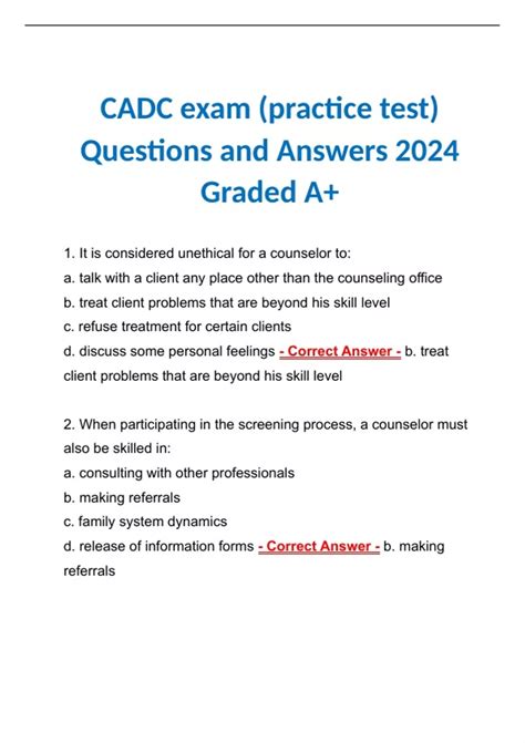 Cadc Practice Test