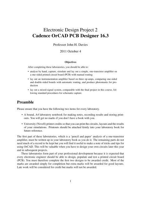 cadence orcad pcb designer school of engineering