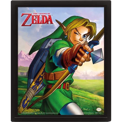 Cadre 3d Lenticulaire Zelda   Cadre 3d Zelda Breath Of Wild Link Et - Cadre 3d Lenticulaire Zelda