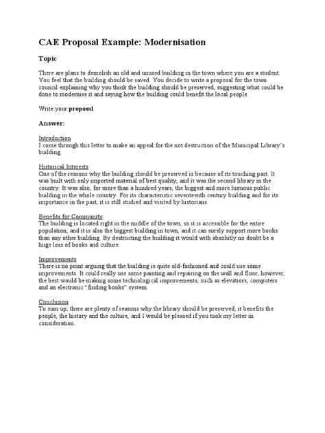 Cae Writing A Proposal