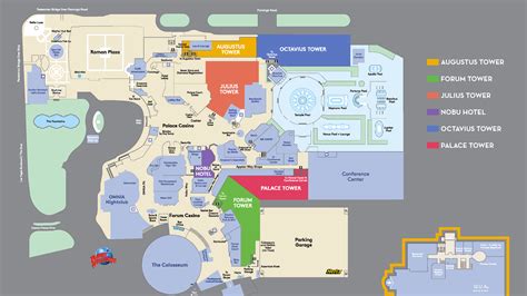 Caesars Palace Tower Map
