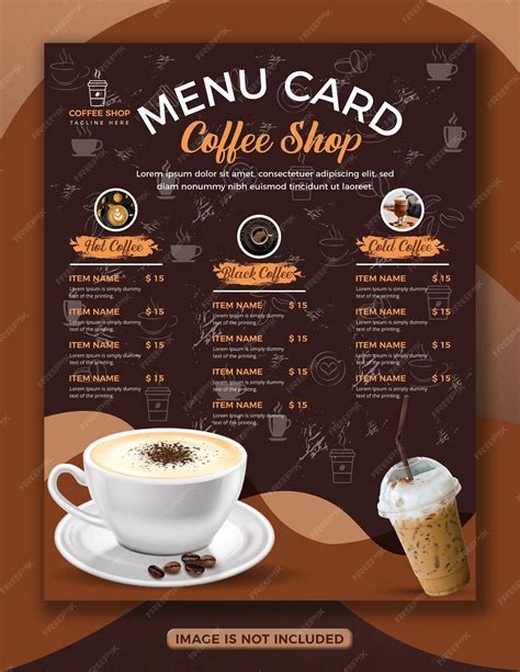 Cafe Menu Card