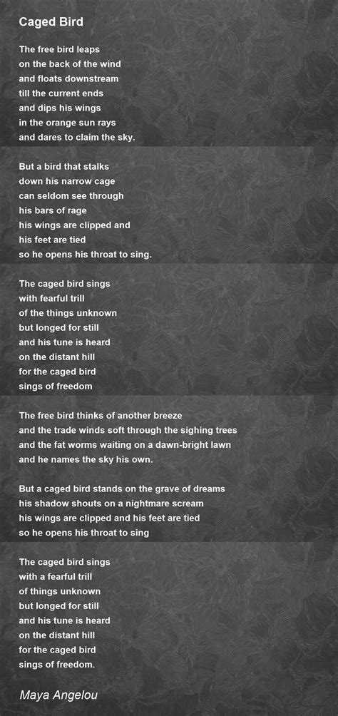 Caged Bird Poem Analysis
