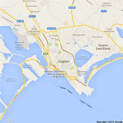 Cagliari Map Pa Google Torino
