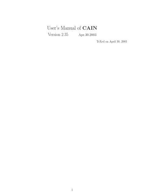 Read Cain And Abel User Guide 