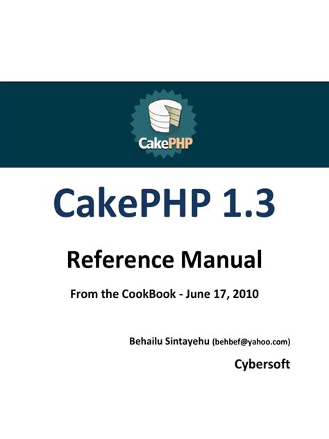 Read Online Cakephp Manual Asband 