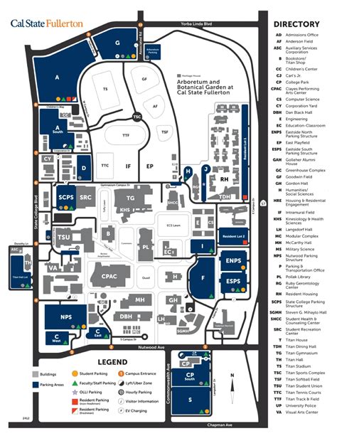 Cal State Fullerton Map