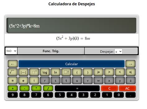 Calculadora De Despejes