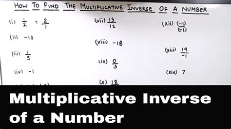 Calculate Multiplicative Inverse