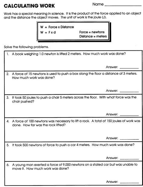 Calculate Work And Power Worksheets K12 Workbook Calculating Work And Power Worksheet - Calculating Work And Power Worksheet
