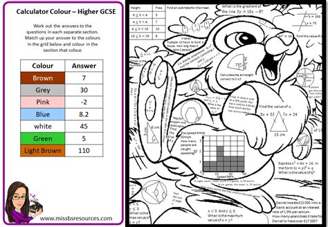 Calculated Colouring Ks3 Maths Beyond Twinkl Maths Colouring Sheets Ks3 Printable - Maths Colouring Sheets Ks3 Printable