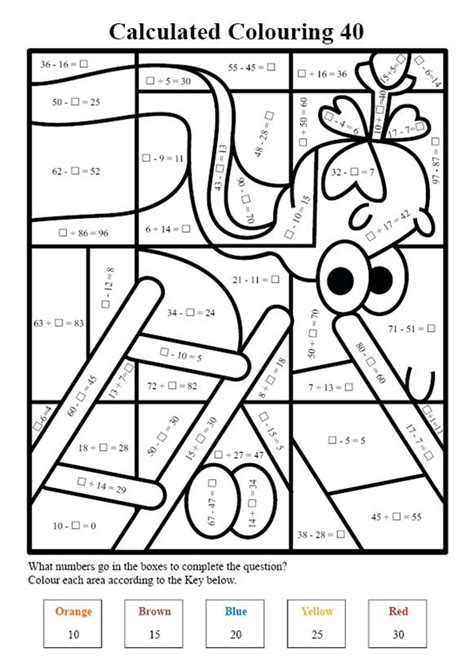 Calculated Colouring Worksheets Teacher Worksheets Maths Colouring Sheets Ks3 Printable - Maths Colouring Sheets Ks3 Printable