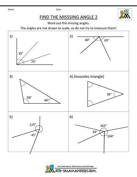 Calculating Angles A 4th Grade Pdf Measurement And Angles Worksheet For 4th Grade - Angles Worksheet For 4th Grade