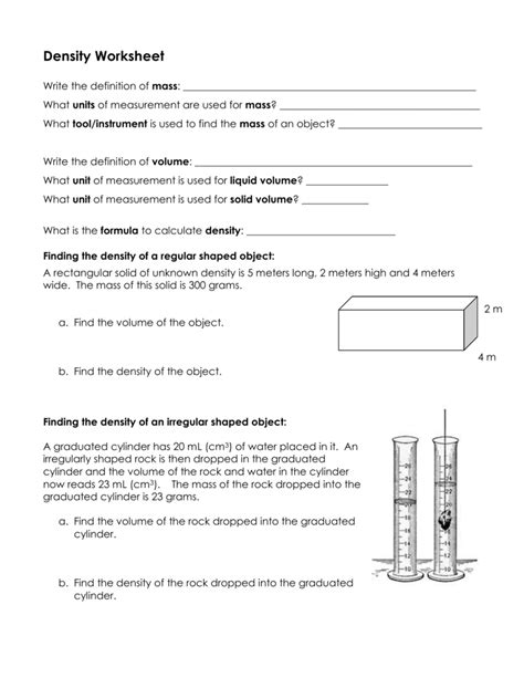 Calculating Density Grade 8 Worksheets Learny Kids Calculating Density Worksheet 8th Grade - Calculating Density Worksheet 8th Grade