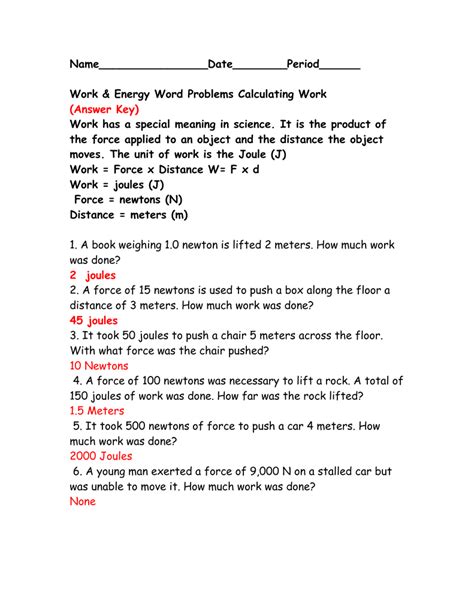 Calculating Force Worksheet Answers Calculating Power Worksheet Answer Key - Calculating Power Worksheet Answer Key