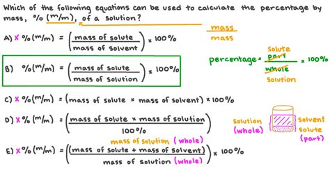 Calculating Percent By Mass Answer Key