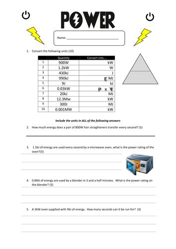 Calculating Power Worksheet Teacher Made Twinkl Calculating Power Worksheet - Calculating Power Worksheet