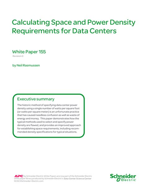 Calculating Space And Power Density Requirements For Apc