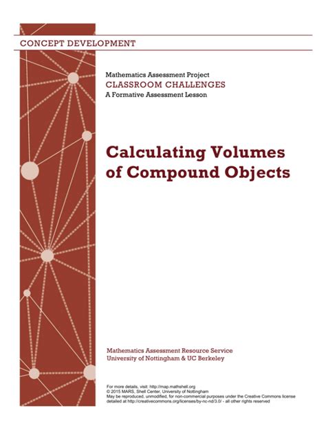Calculating Volumes Of Compound Objects Glasses Answers