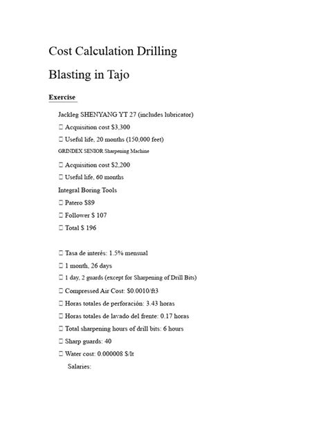 Calculation Of Drilling And Blasting Parameters For Quarry