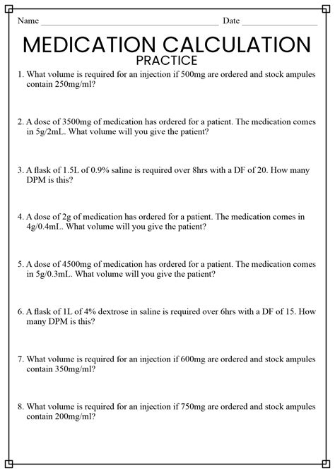 calculations practice problems nursing pharmacology