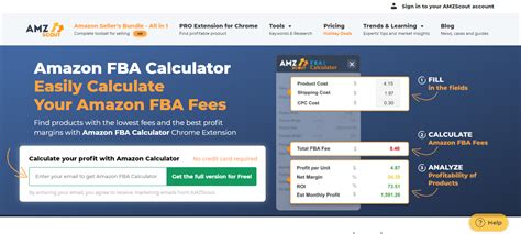 Calculator Amazon Fba   1 Amazon Fba Calculator Estimate Your Profit Revenue - Calculator Amazon Fba