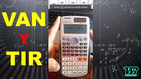 calculator tir con calculadora cientifica