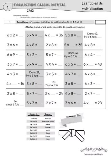 Calcule Mentale Cm2