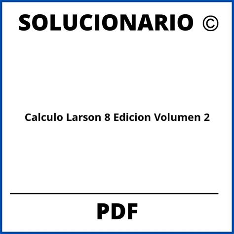 Calculo Larson 8 Edicion