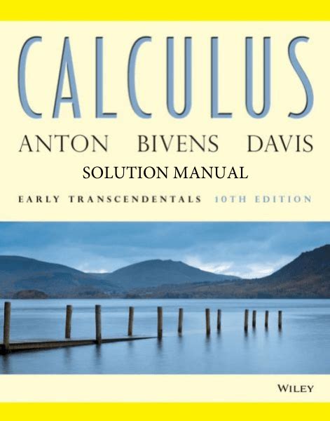 Calculus 10th Edition Solution