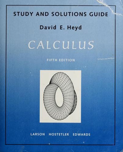 Calculus 5th Edition Larson Solutions