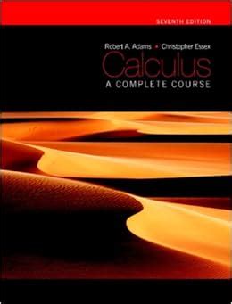 Calculus A Complete Course 7th Edition By Robert Adams