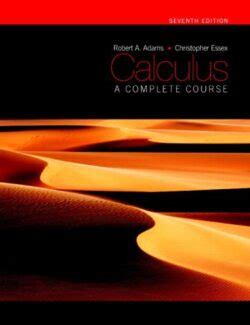 calculus a complete course adams solution 7th
