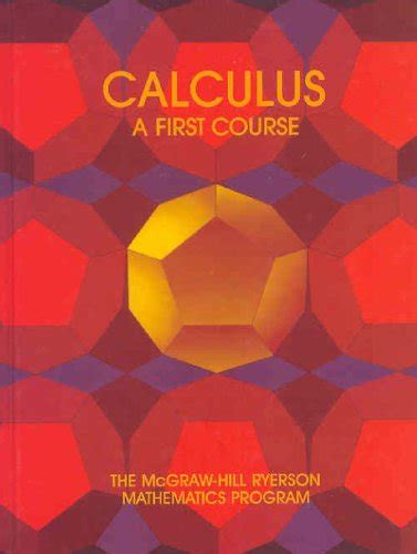 Calculus A First Course Mcgraw Hill Solution