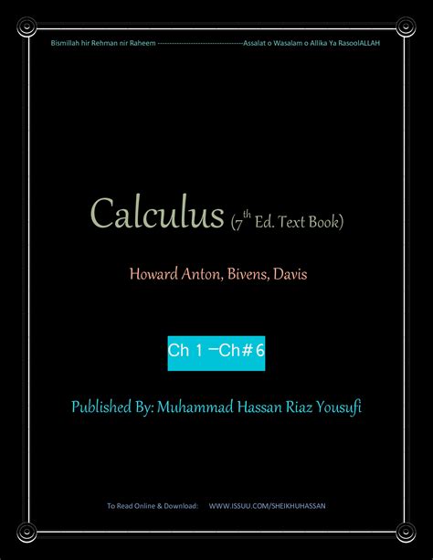 Calculus Anton 7th Edition