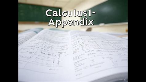 Calculus Appendix Solutions