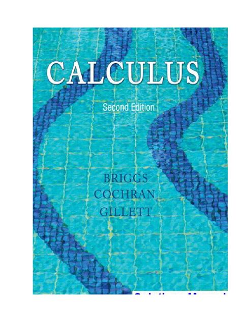 Calculus Briggs Solutions Manual