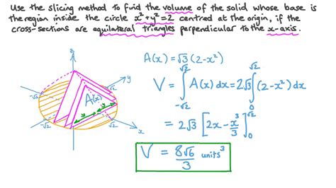 Calculus Cross Section Derive Equilateral Triangle
