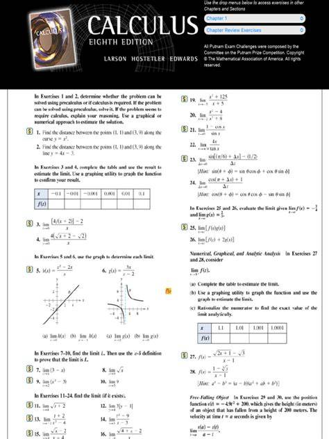 Calculus Eighth Edition Test Item File Instructor Edition With Answer Key Isbn 9780618527960 9780618527960