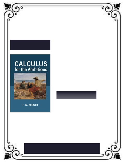 Calculus For The Ambitious