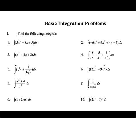 Calculus Integration Problems And Solutions