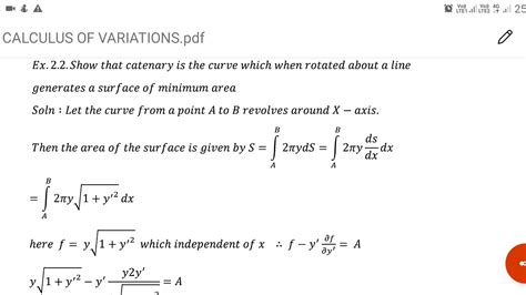 calculus of variations solved examples