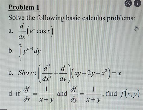 Calculus Problem Solutions