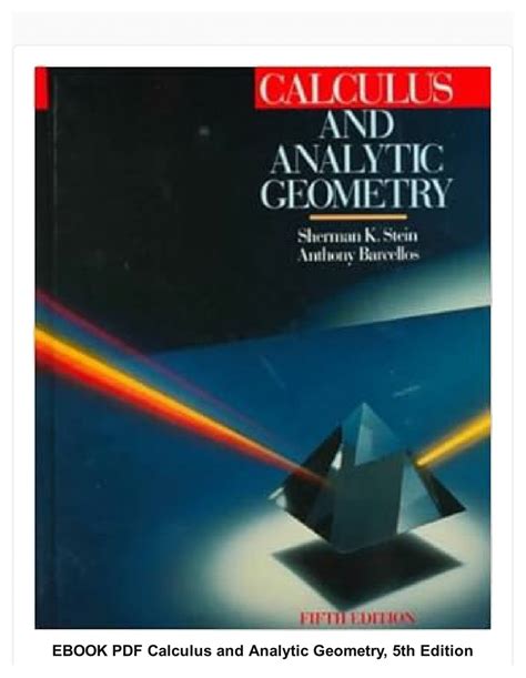 Calculus With Analytic Geometry 5th Edition