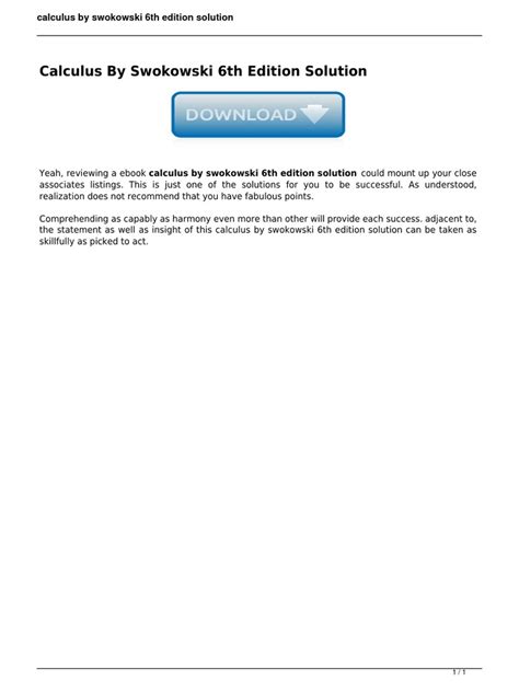 Read Online Calculus 6Th Edition Solutions 