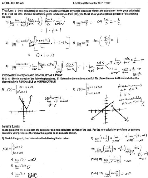 Read Online Calculus Chapter 1 Test 