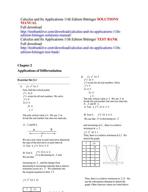 Download Calculus Its Applications 11Th Edition Answers 