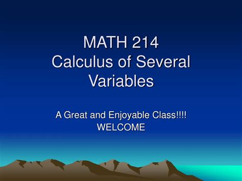 Download Calculus Of Several Variables Byu Math 